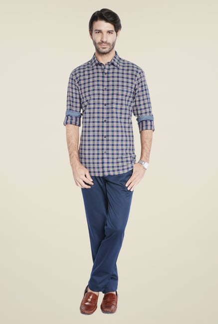 ColorPlus Navy Checks Shirt ColorPlus Navy Checks Shirt