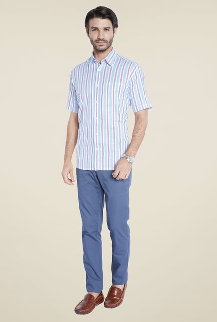 ColorPlus Blue Striped Shirt ColorPlus Blue Striped Shirt