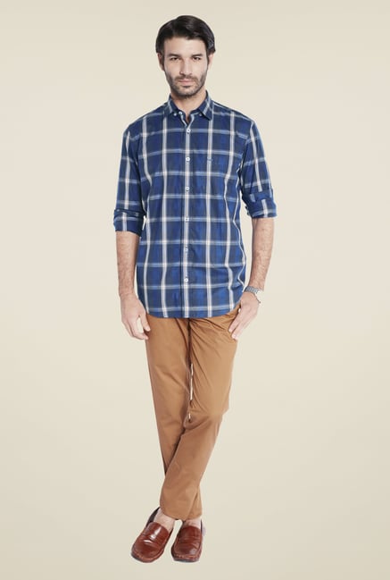 ColorPlus Navy Checks Shirt ColorPlus Navy Checks Shirt