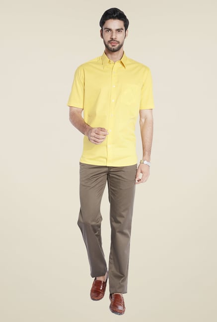 ColorPlus Yellow Solid Shirt ColorPlus Yellow Solid Shirt
