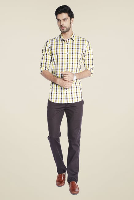 ColorPlus Yellow Checks Shirt ColorPlus Yellow Checks Shirt
