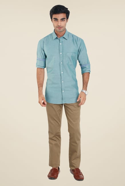 ColorPlus Beige Solid Chinos ColorPlus Beige Solid Chinos