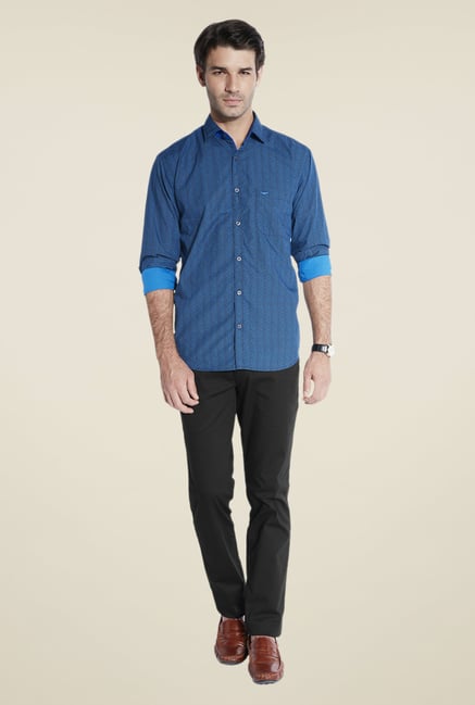 Park Avenue Black Solid Chinos Park Avenue Black Solid Chinos