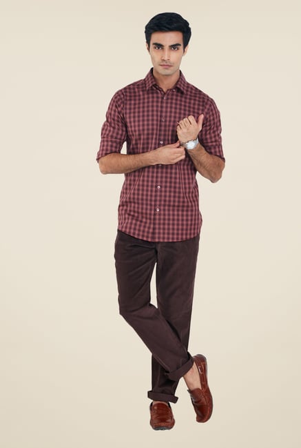 Park Avenue Red Checks Shirt Park Avenue Red Checks Shirt