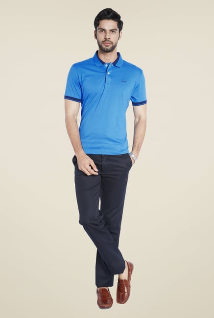 ColorPlus Blue Solid T Shirt ColorPlus Blue Solid T Shirt