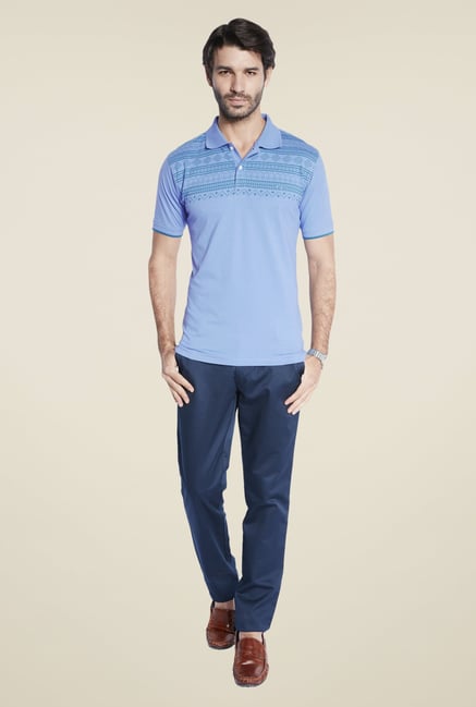 ColorPlus Blue Printed T Shirt ColorPlus Blue Printed T Shirt