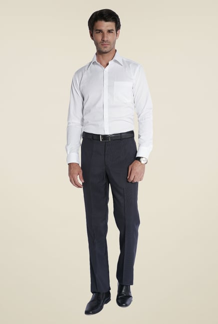 Park Avenue White Solid Shirt Park Avenue White Solid Shirt