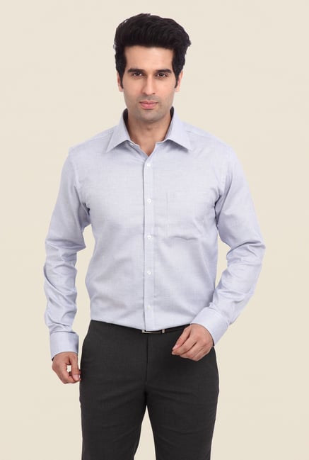 Park Avenue Grey Self Print Shirt Park Avenue Grey Self Print Shirt
