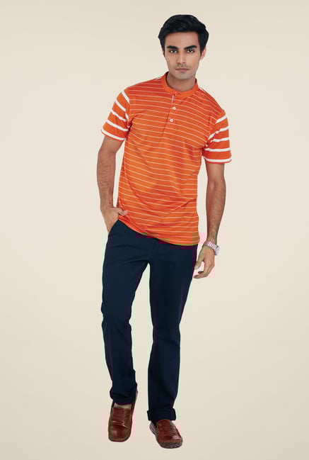 Raymond Orange Stripes T Shirt Raymond Orange Stripes T Shirt