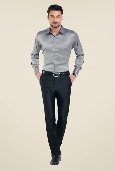 Raymond Grey Solid Shirt Raymond Grey Solid Shirt