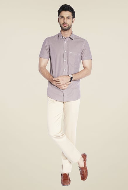 ColorPlus Maroon Checks Shirt ColorPlus Maroon Checks Shirt