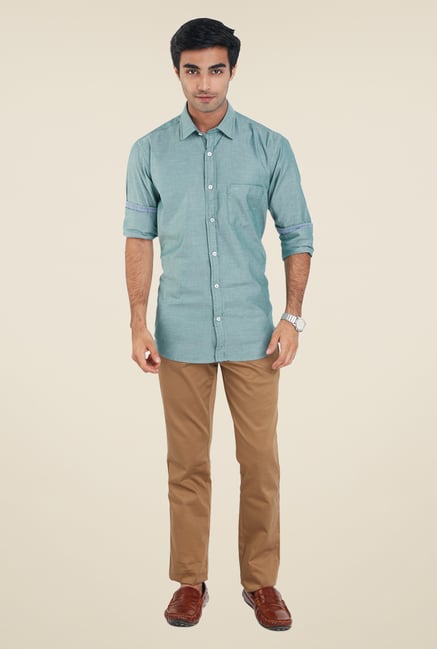 ColorPlus Green Solid Shirt ColorPlus Green Solid Shirt