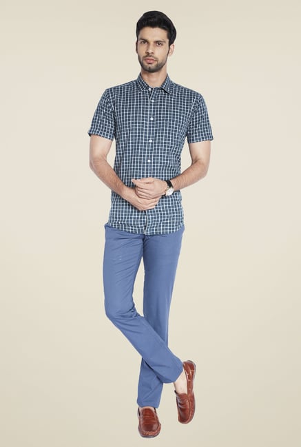ColorPlus Navy Checks Shirt ColorPlus Navy Checks Shirt
