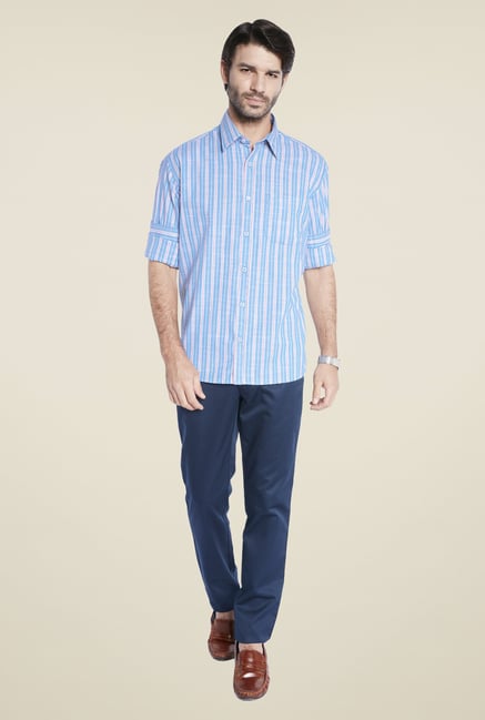 ColorPlus Blue Striped Shirt ColorPlus Blue Striped Shirt