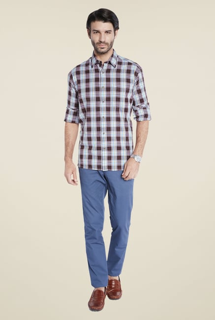 ColorPlus Maroon Checks Shirt ColorPlus Maroon Checks Shirt