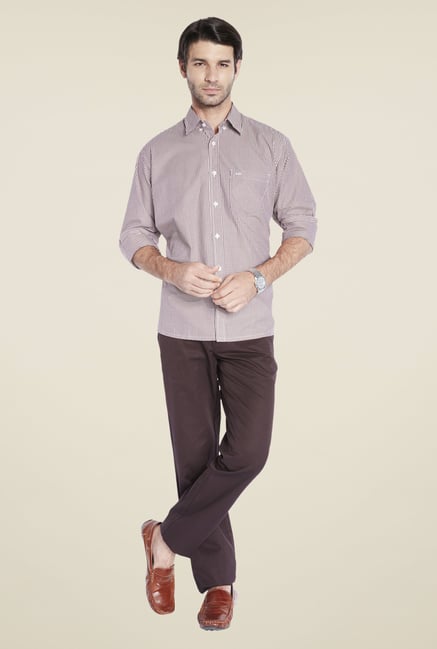 ColorPlus Maroon Checks Shirt ColorPlus Maroon Checks Shirt