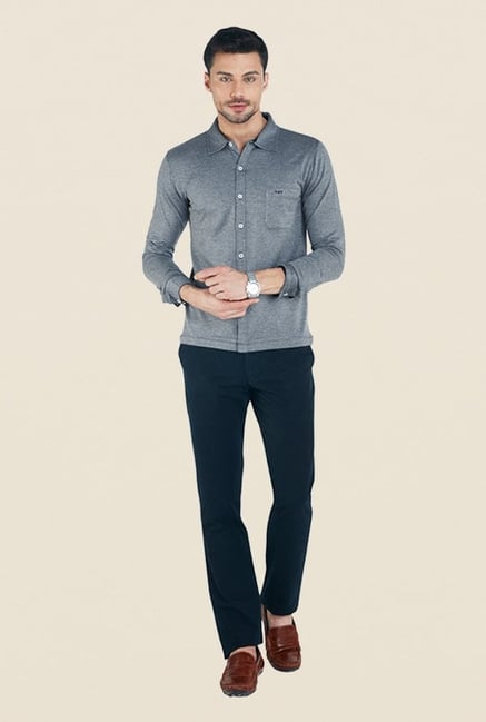 Colorplus Grey Solid Shirt Colorplus Grey Solid Shirt