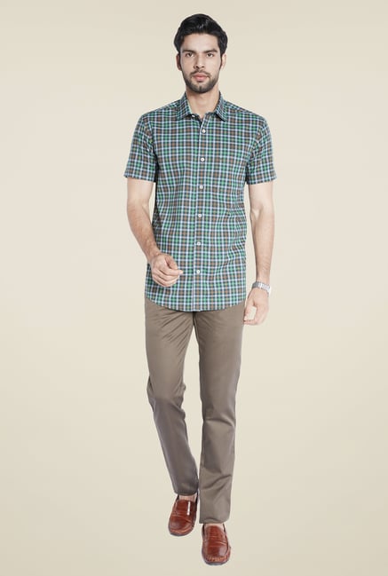 ColorPlus Green Checks Shirt ColorPlus Green Checks Shirt