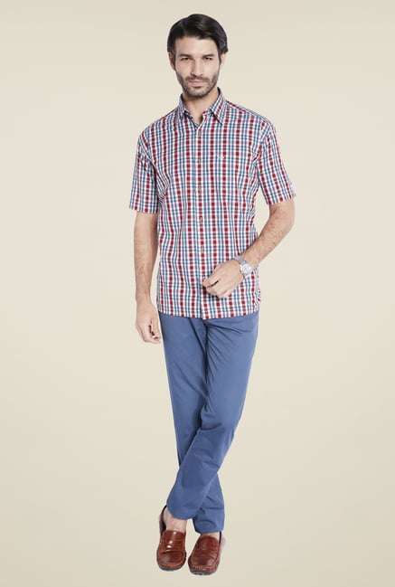 ColorPlus Maroon Checks Shirt ColorPlus Maroon Checks Shirt