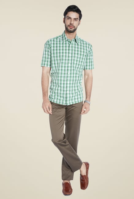 ColorPlus Green Checks Shirt ColorPlus Green Checks Shirt