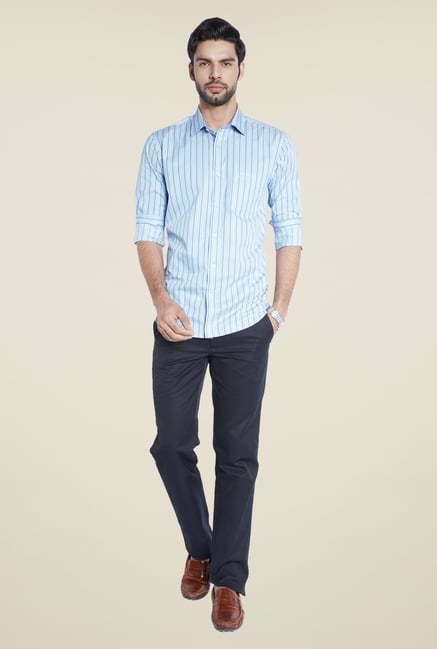 ColorPlus Blue Striped Shirt ColorPlus Blue Striped Shirt