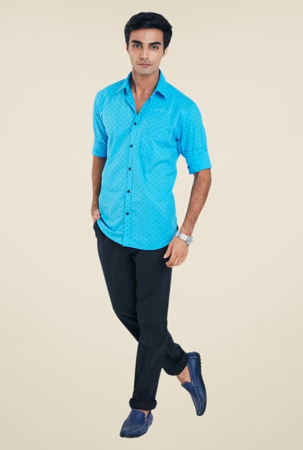 Park Avenue Navy Solid Chinos Park Avenue Navy Solid Chinos