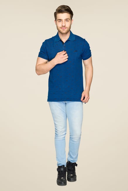 ColorPlus Blue Printed Short Sleeve T Shirt ColorPlus Blue Printed Short Sleeve T Shirt
