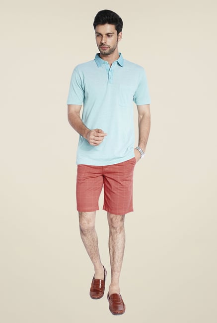 Raymond Red Checks Shorts Raymond Red Checks Shorts