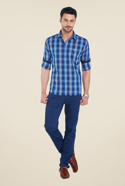 Park Avenue Blue Checks Shirt Park Avenue Blue Checks Shirt