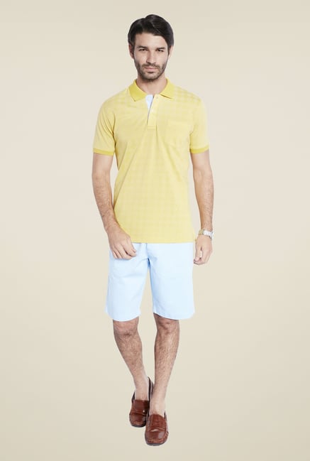 ColorPlus Yellow Self T Shirt ColorPlus Yellow Self T Shirt