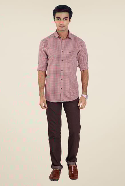Park Avenue Red Checks Shirt Park Avenue Red Checks Shirt