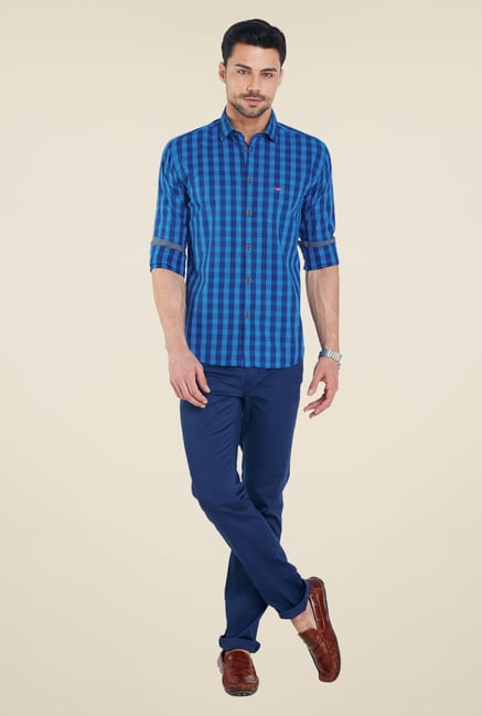 Park Avenue Blue Checks Shirt Park Avenue Blue Checks Shirt