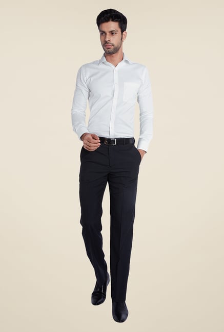 Park Avenue White Solid Shirt Park Avenue White Solid Shirt