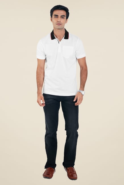 Park Avenue White Solid T Shirt Park Avenue White Solid T Shirt