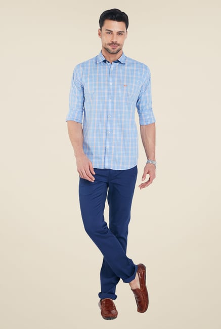 Park Avenue Blue Checks Shirt Park Avenue Blue Checks Shirt