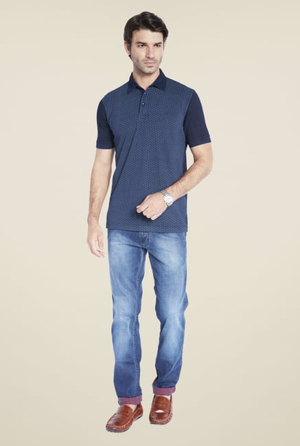 Park Avenue Navy Print T Shirt Park Avenue Navy Print T Shirt