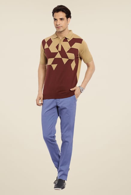 ColorPlus Maroon Printed T Shirt ColorPlus Maroon Printed T Shirt