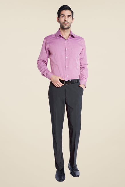 Park Avenue Grey Solid Trouser Park Avenue Grey Solid Trouser