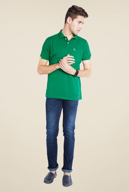 Parx Green Solid T Shirt Parx Green Solid T Shirt