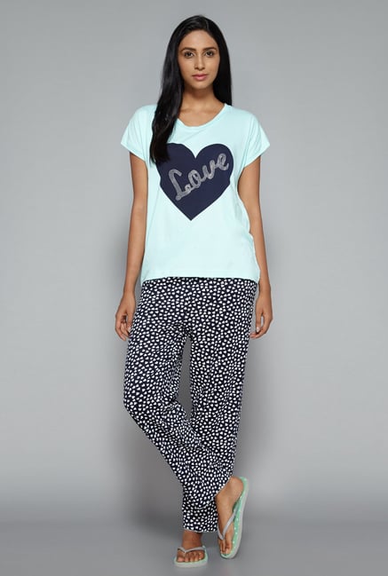 Intima by Westside Navy Printed Pyjama Set Intima by Westside Navy Printed Pyjama Set