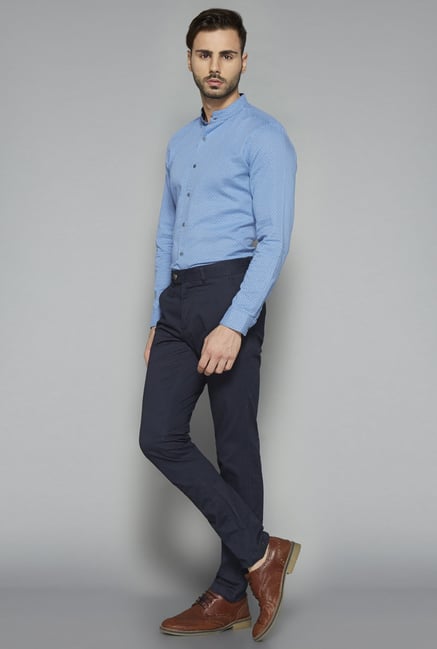 Ascot by Westside Blue Slim Fit Shirt Ascot by Westside Blue Slim Fit Shirt