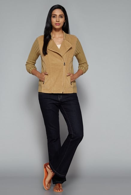 LOV by Westside Beige Biker Jacket LOV by Westside Beige Biker Jacket