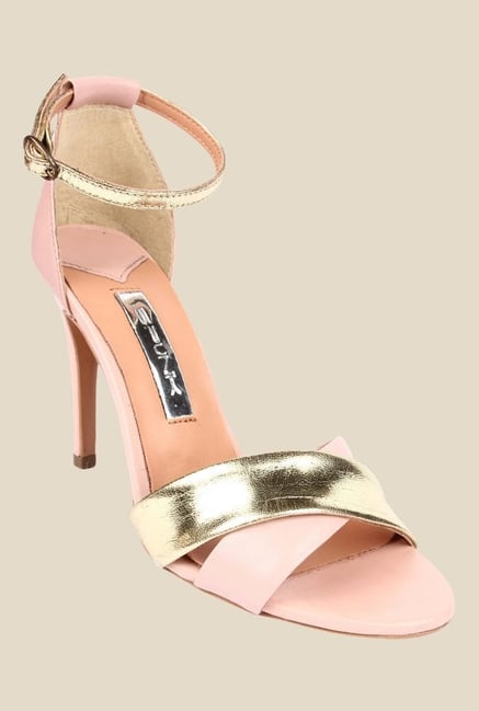 Spunk Nikki Golden & Pink Ankle Strap Stilettos Spunk Nikki Golden & Pink Ankle Strap Stilettos