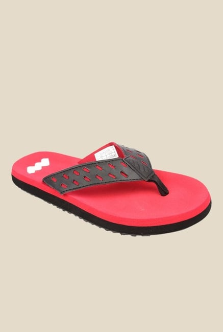 Spunk Shadow Black & Red Flip Flops Spunk Shadow Black & Red Flip Flops