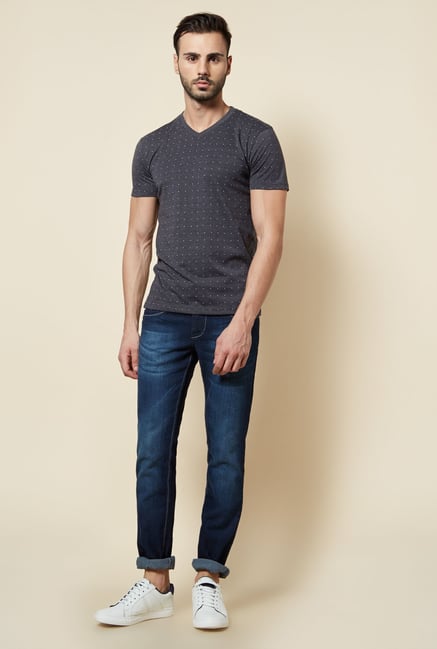 Zudio Grey Slim Fit T Shirt Zudio Grey Slim Fit T Shirt