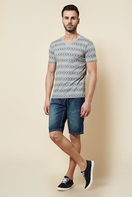 Zudio Grey Slim Fit T Shirt Zudio Grey Slim Fit T Shirt