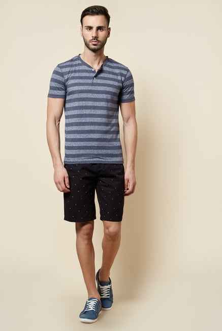 Zudio Black Printed Shorts Zudio Black Printed Shorts