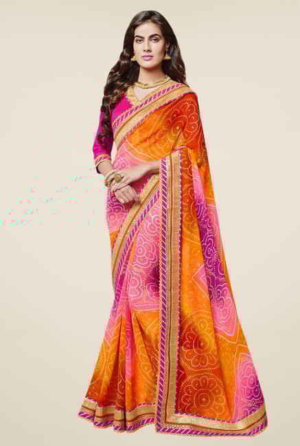 Triveni Trendy Multicolor Faux Georgette Saree Triveni Trendy Multicolor Faux Georgette Saree