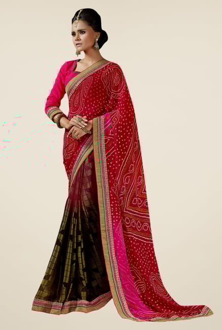 Triveni Amazing Multicolor Georgette Jacquard Saree Triveni Amazing Multicolor Georgette Jacquard Saree