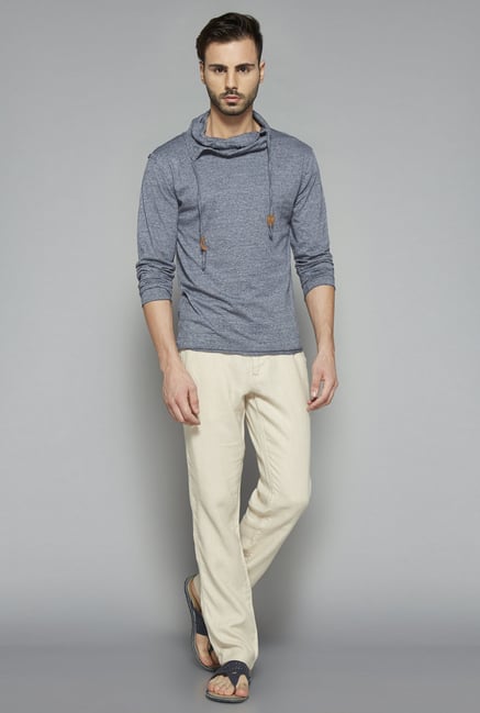 ETA by Westside Grey Slim Fit T Shirt ETA by Westside Grey Slim Fit T Shirt
